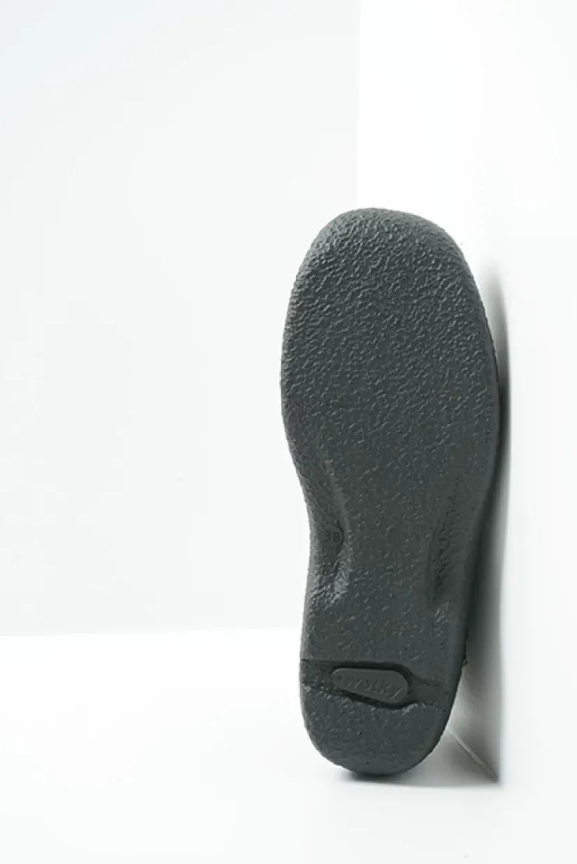 Wolky Roll Slide - slangenprint donkerbruin leer<DAMES Slippers|Klompen