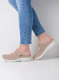 Wolky Roll Slipper - safari nubuck<DAMES Slippers|Klompen