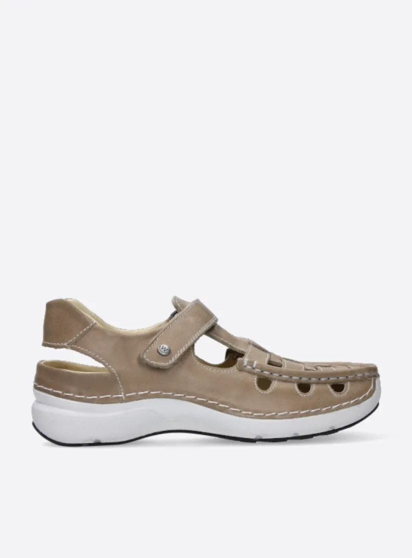 Wolky Rolling Sun - beige leer<DAMES Sandalen