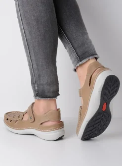 Wolky Rolling Sun - beige leer<DAMES Sandalen