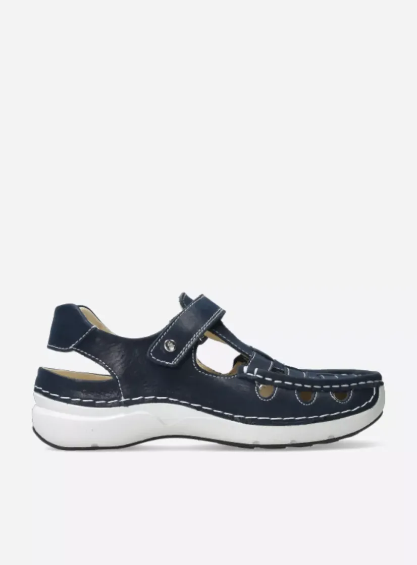 Wolky Rolling Sun - denim effectleer<DAMES Sandalen