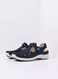 Wolky Rolling Sun - denim effectleer<DAMES Sandalen