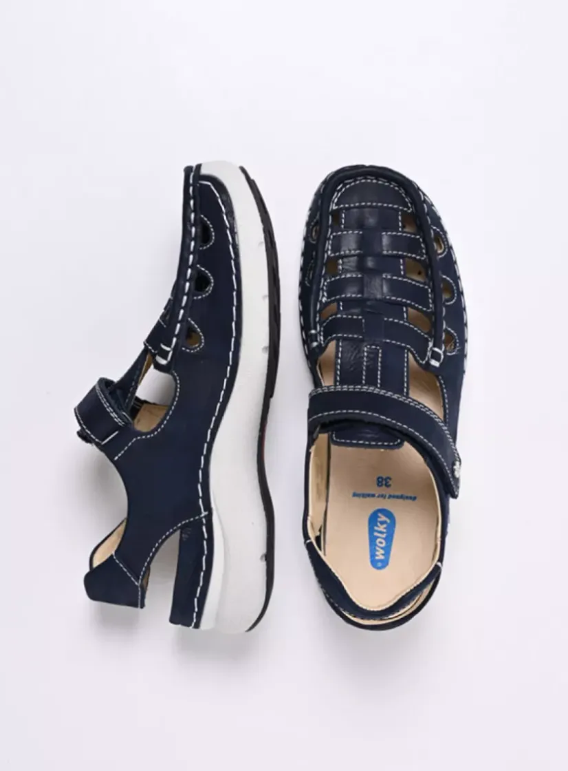 Wolky Rolling Sun - denim effectleer<DAMES Sandalen