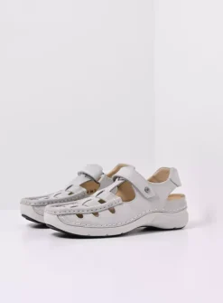 Wolky Rolling Sun - gebroken wit effectleer<DAMES Sandalen