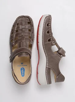 Wolky Rolling Sun - grijs leer<DAMES Sandalen