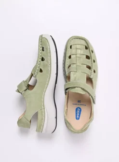 Wolky Rolling Sun - lichtgroen effectleer<DAMES Sandalen
