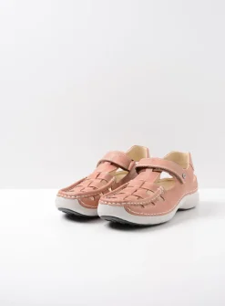Wolky Rolling Sun - oud roze leer<DAMES Sandalen