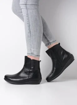 Wolky Ryland F2F - zwart biocare<DAMES Herfst/Winter|Enkellaarsjes