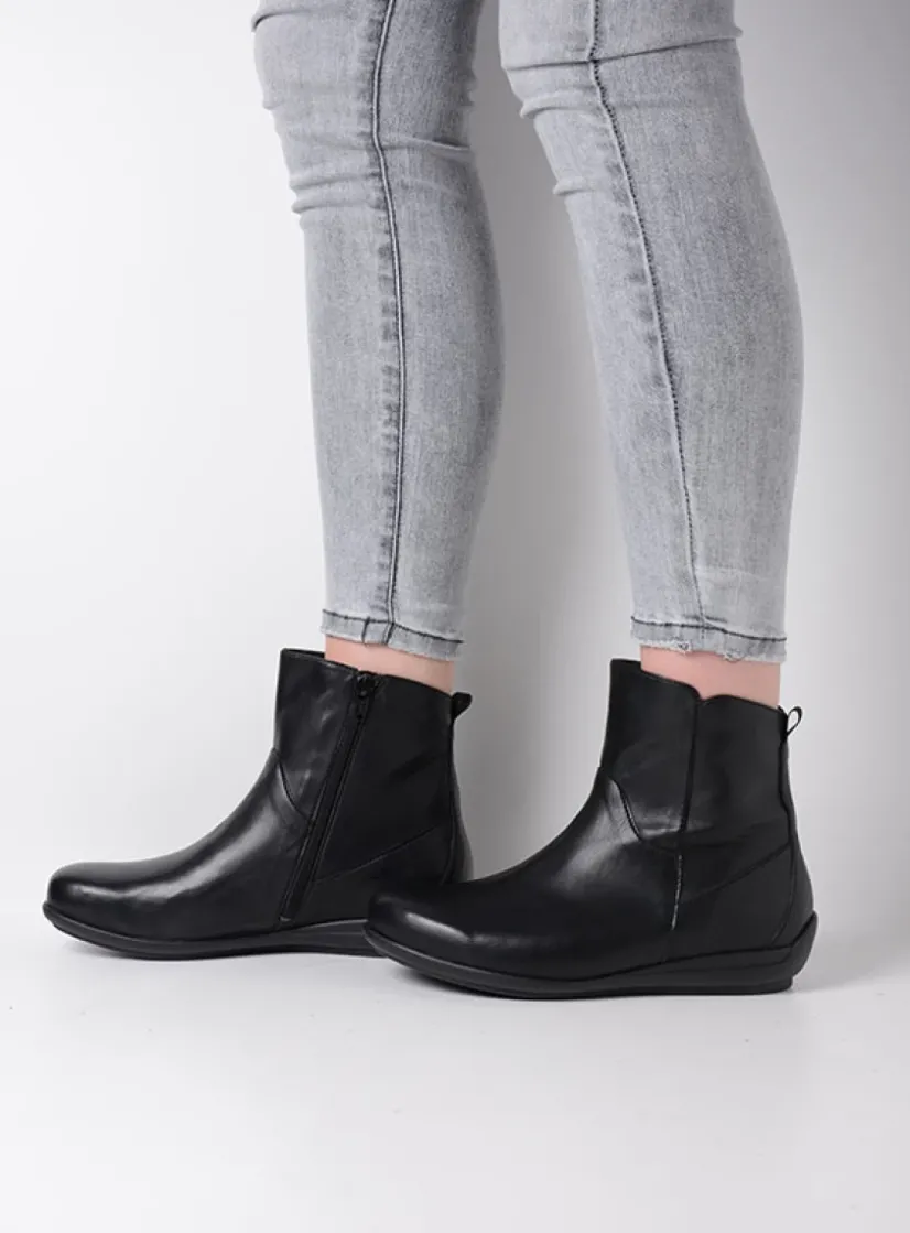 Wolky Ryland F2F - zwart biocare<DAMES Herfst/Winter|Enkellaarsjes
