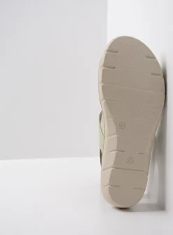 Wolky Santorini - lichtgroen nubuck<DAMES Sandalen