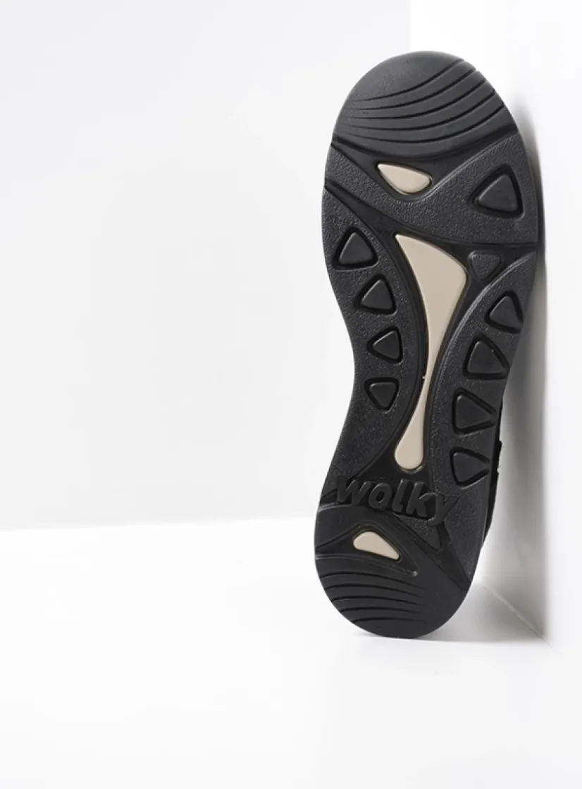Wolky Sappho - blauw combi leer<DAMES Lage Veterschoenen|Wandelschoenen