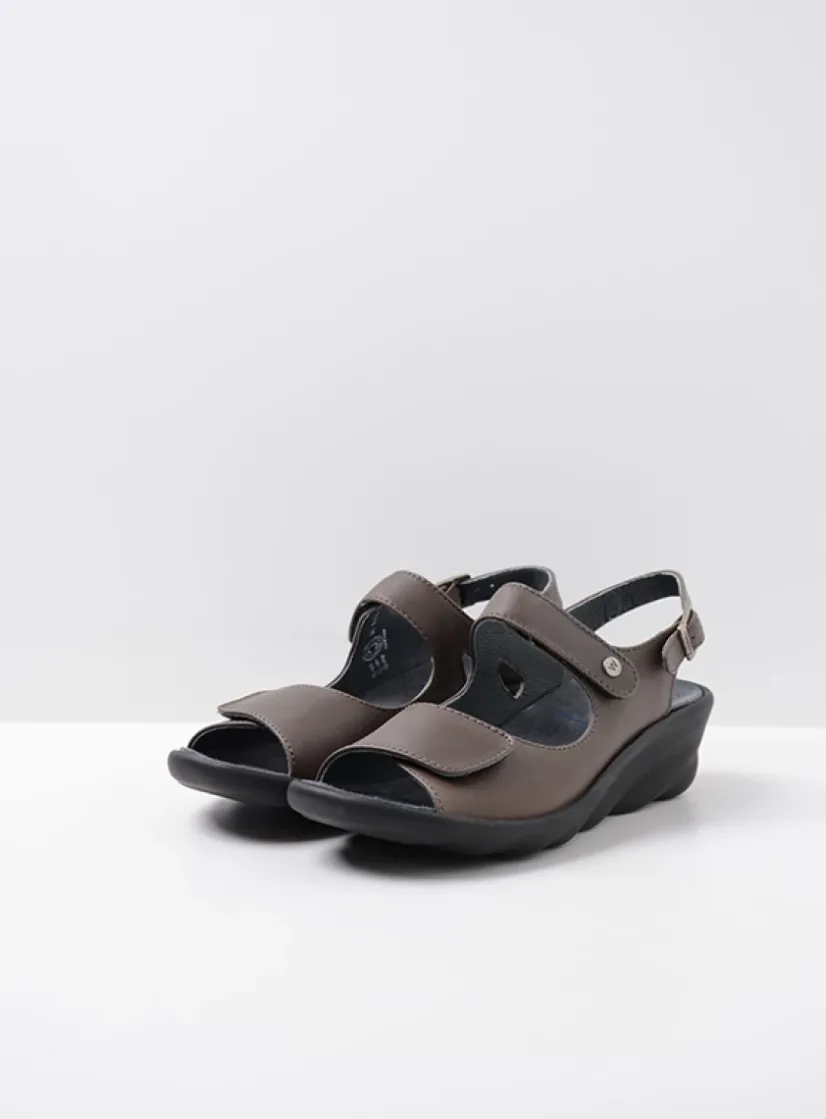 Wolky Scala - 30350 bruingrijs leer<DAMES Sandalen