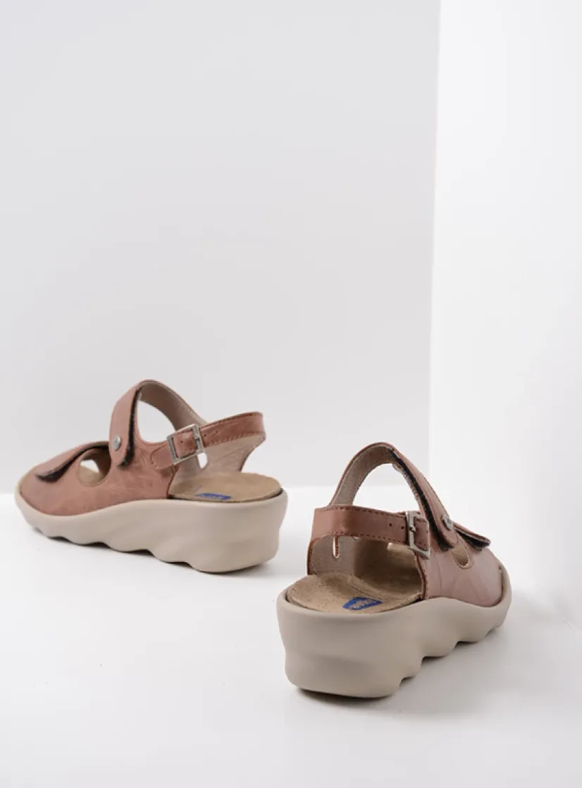 Wolky Scala - middenbruin leer<DAMES Sandalen