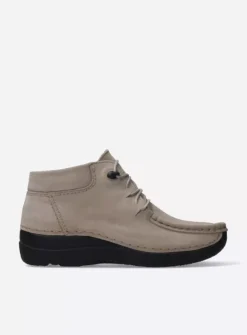 Wolky Seamy Moc - safari nubuck<DAMES Hoge Veterschoenen|Herfst/Winter