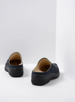 Wolky Seamy Slide - blauw nubuck<DAMES Slippers|Klompen