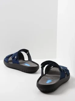 Wolky Sense - blauw nubuck<DAMES Slippers