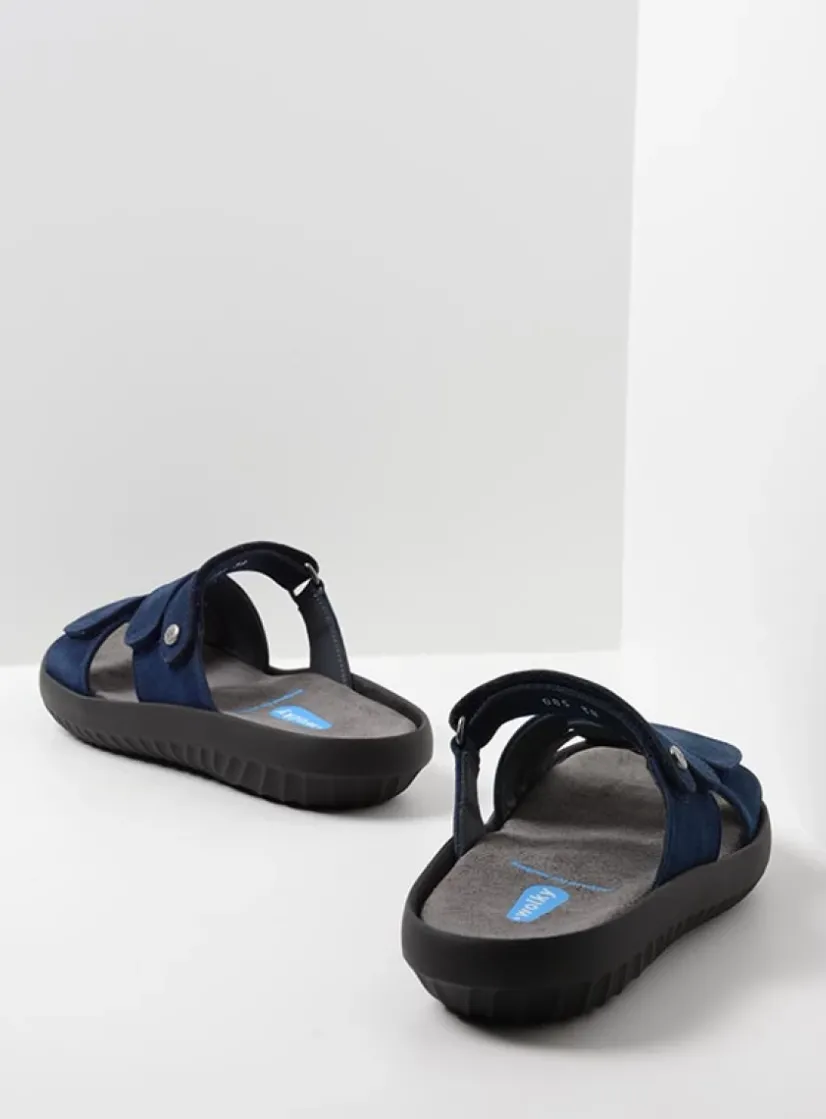 Wolky Sense - blauw nubuck<DAMES Slippers