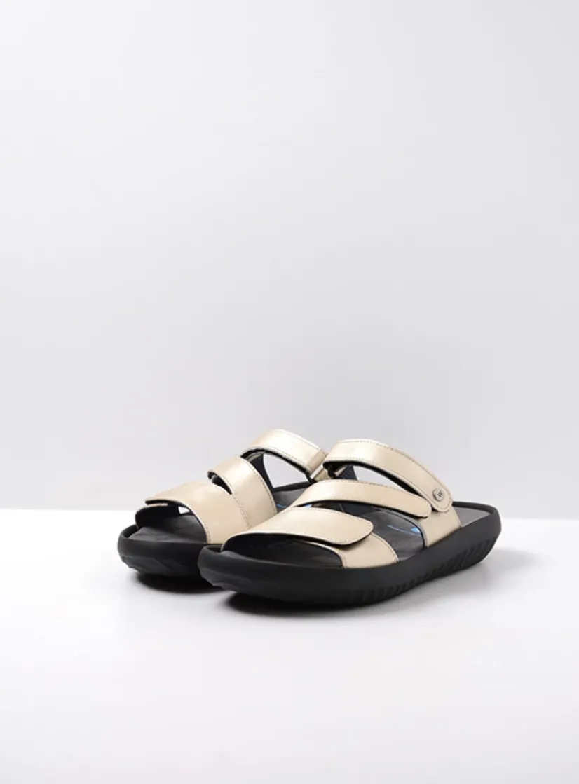 Wolky Sense - goud leer<DAMES Slippers