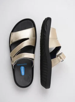 Wolky Sense - goud leer<DAMES Slippers