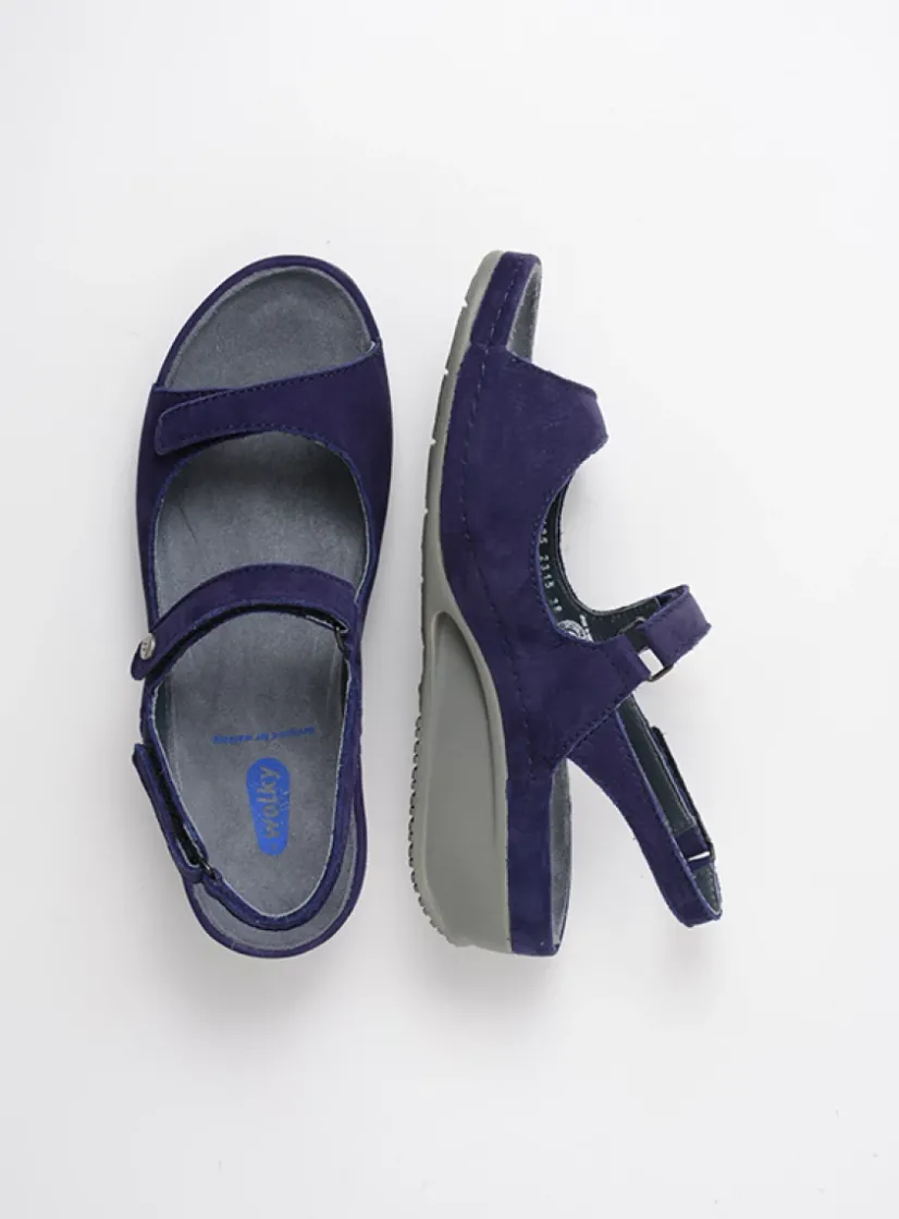 Wolky Shallow - paars nubuck<DAMES Sandalen