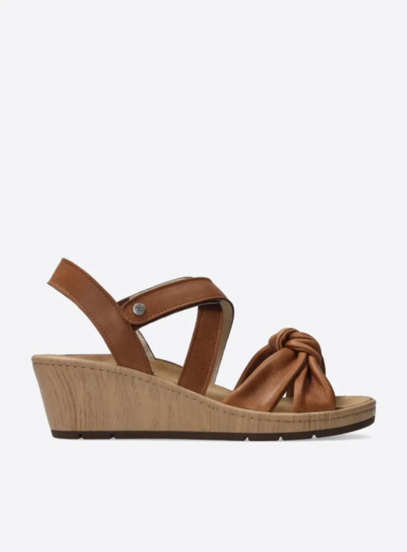 Wolky Sisal - cognac leer<DAMES Sandalen