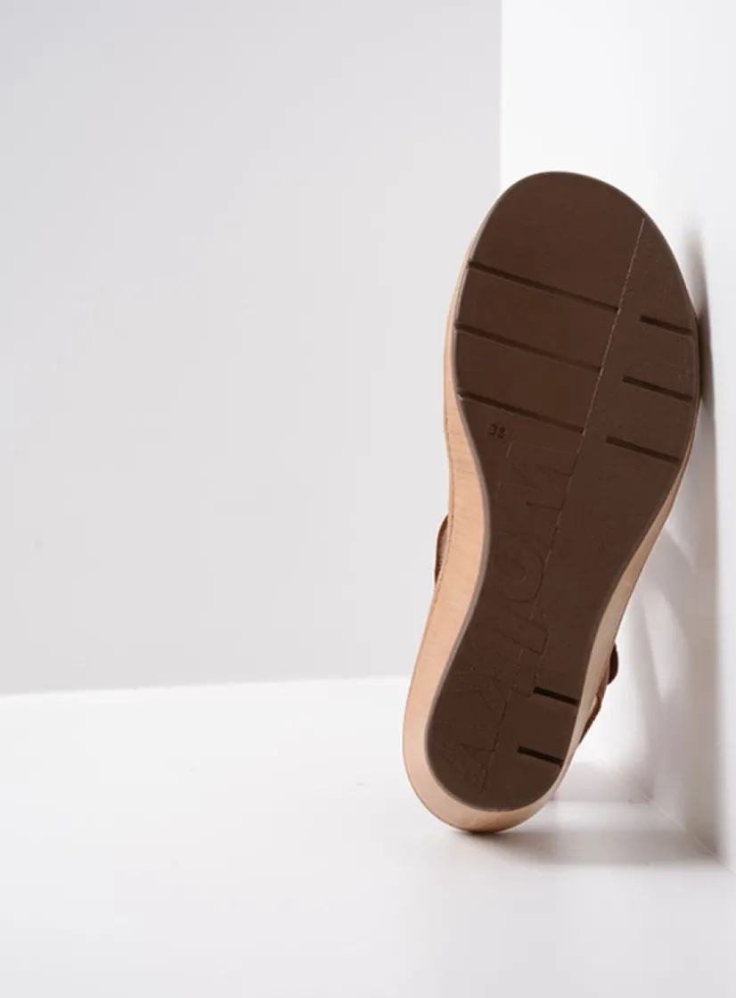 Wolky Sisal - cognac leer<DAMES Sandalen
