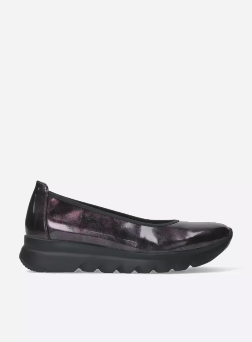 Wolky Snallerina F2F - bordeaux lak biocare<DAMES Instappers