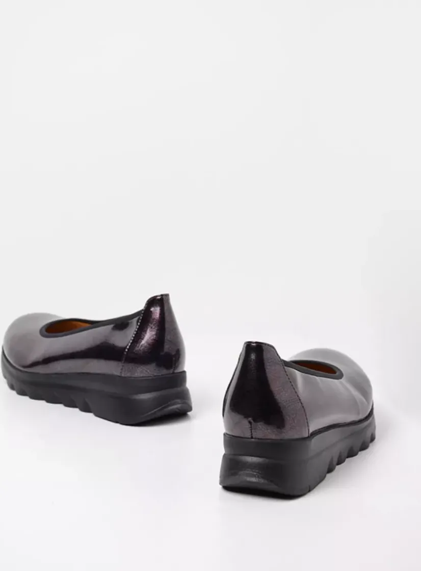 Wolky Snallerina F2F - bordeaux lak biocare<DAMES Instappers