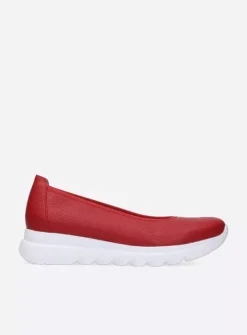Wolky Snallerina F2F - rood biocare<DAMES Instappers