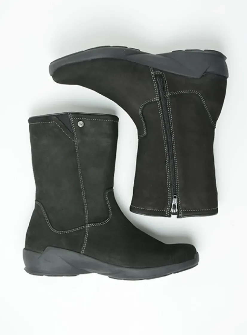 Wolky Sole WR - zwart nubuck<DAMES Herfst/Winter