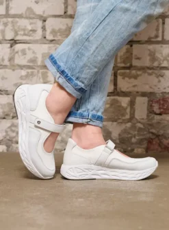 Wolky Spring S2F - wit/gebroken combi stretch<DAMES Wandelschoenen|Bandschoenen
