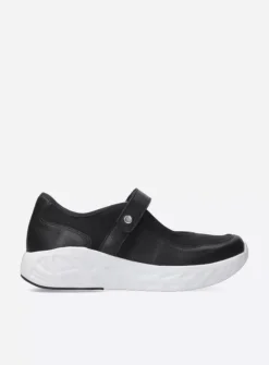 Wolky Spring S2F - zwart combi stretch leer<DAMES Wandelschoenen|Bandschoenen