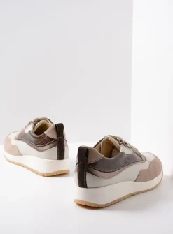 Wolky Sprint - safari combi leer<DAMES Lage Veterschoenen|Sneakers