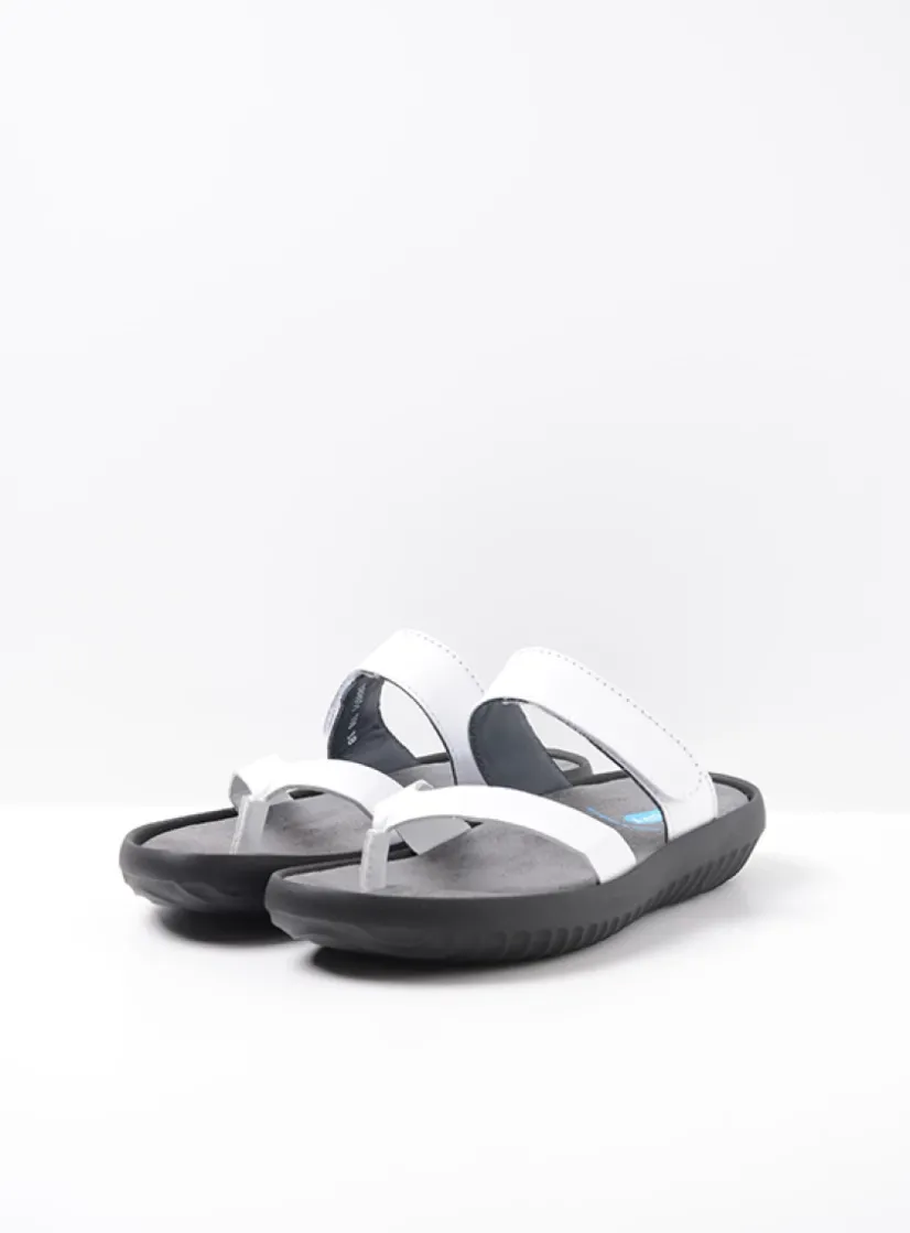 Wolky Tahiti - wit leer<DAMES Slippers