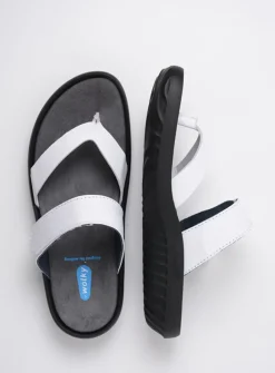 Wolky Tahiti - wit leer<DAMES Slippers