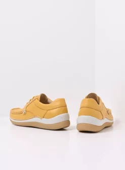Wolky Taranta - amber leer<DAMES Lage Veterschoenen|Sneakers