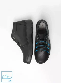 Wolky Tarda XW-WR - zwart nubuck<DAMES Hoge Veterschoenen|Herfst/Winter