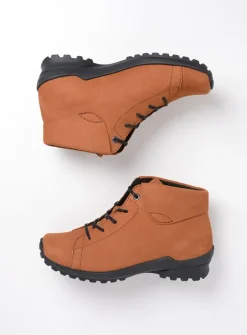Wolky Teton - cognac nubuck<DAMES Hoge Veterschoenen|Herfst/Winter