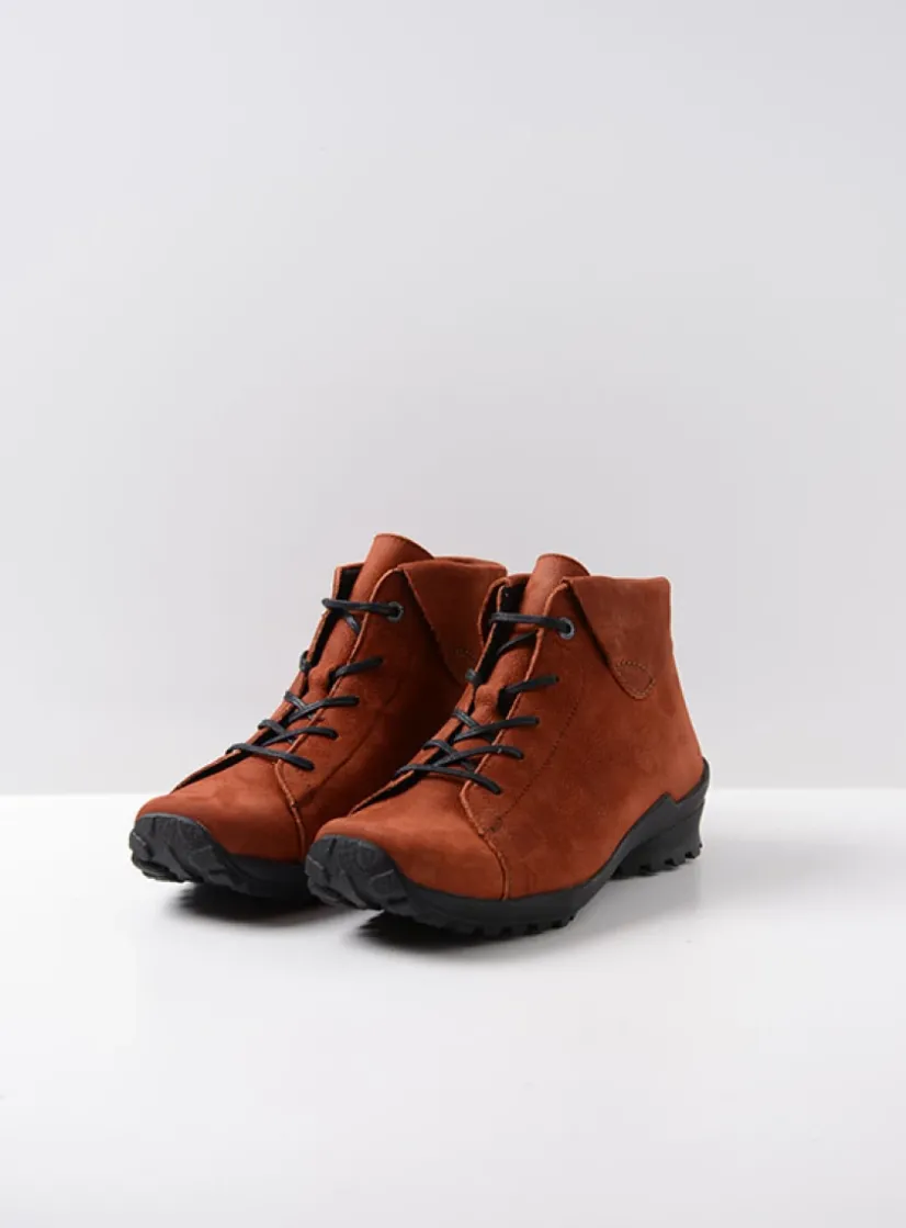 Wolky Teton - terra nubuck<DAMES Hoge Veterschoenen|Herfst/Winter