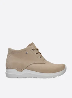 Wolky Truth DB - beige nubuck<DAMES Hoge Veterschoenen|Wandelschoenen