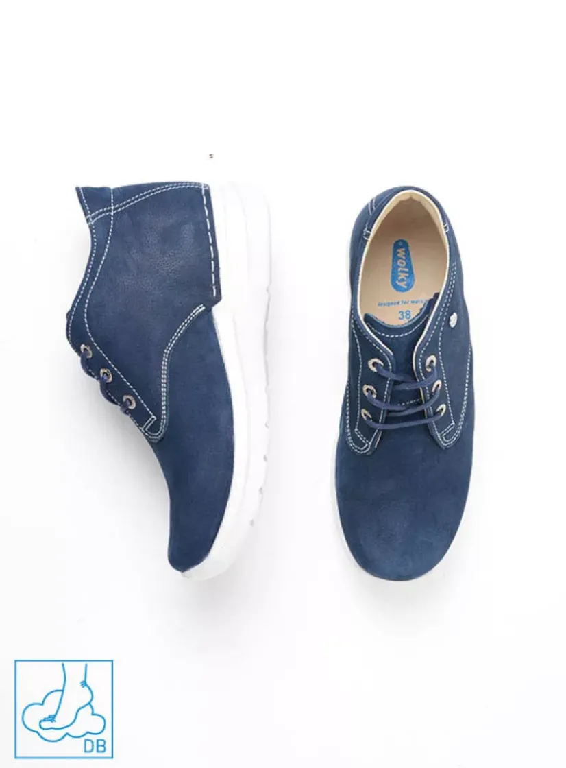 Wolky Truth DB - denim nubuck<DAMES Hoge Veterschoenen|Wandelschoenen