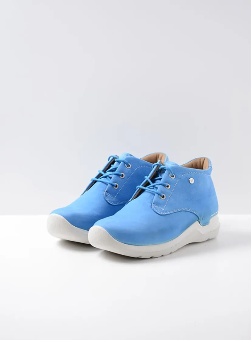 Wolky Truth DB - hemelsblauw nubuck<DAMES Hoge Veterschoenen|Wandelschoenen