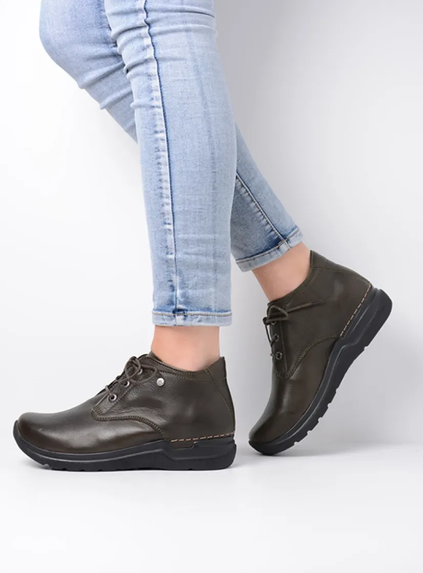 Wolky Truth HV - cactus leer<DAMES Hoge Veterschoenen|Wandelschoenen