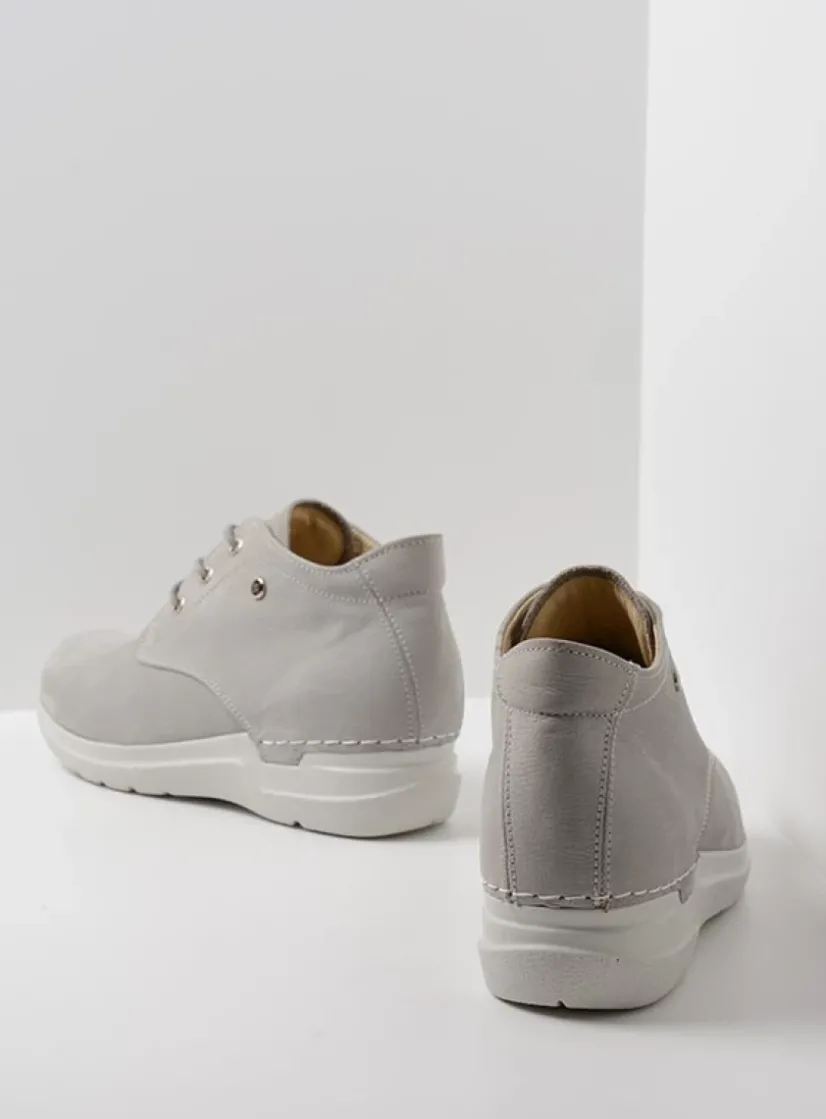 Wolky Truth HV - lichtgrijs nubuck<DAMES Hoge Veterschoenen|Wandelschoenen