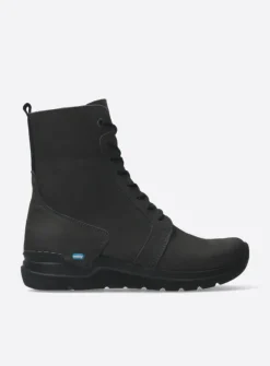 Wolky Viper - asfalt nubuck<DAMES Hoge Veterschoenen|Veterlaarzen