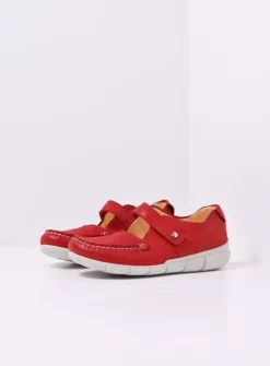 Wolky Yukon - rood effectleer<DAMES Bandschoenen