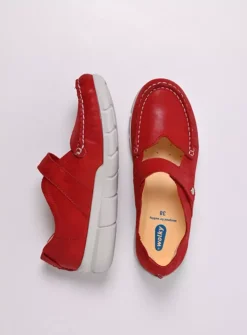 Wolky Yukon - rood effectleer<DAMES Bandschoenen