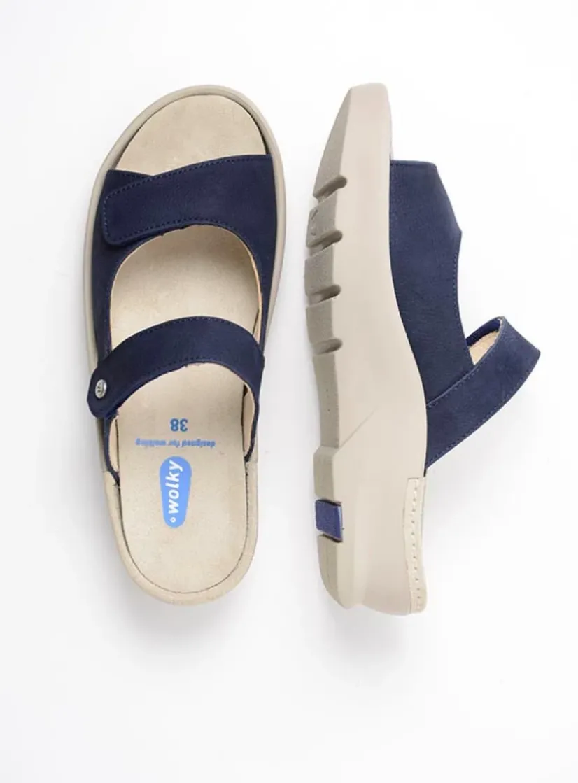 Wolky Zaandam - denim nubuck<DAMES Slippers