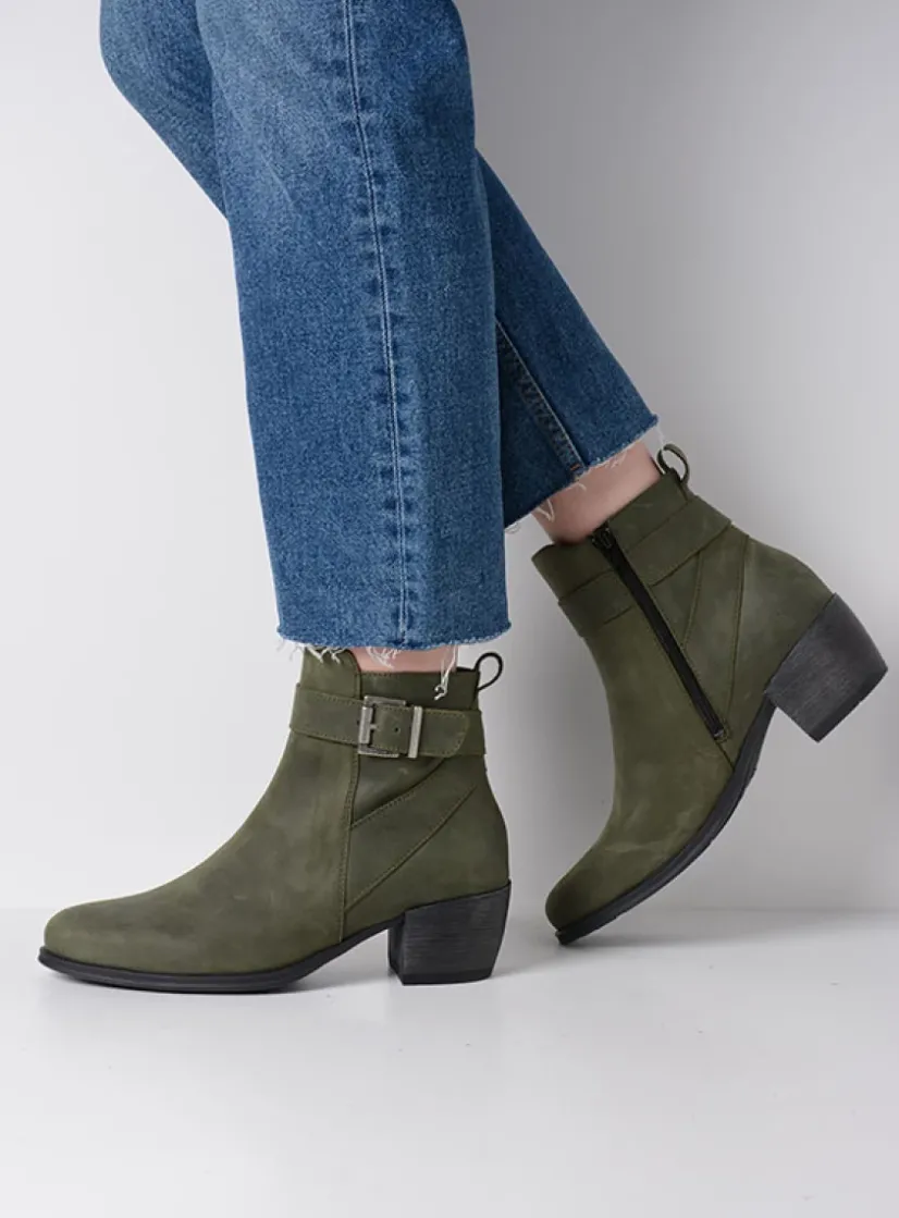 Wolky Zavalla HV - forestgroen nubuck<DAMES Cowboylaarzen|Herfst/Winter