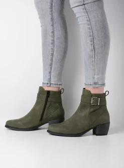 Wolky Zavalla HV - forestgroen nubuck<DAMES Cowboylaarzen|Herfst/Winter